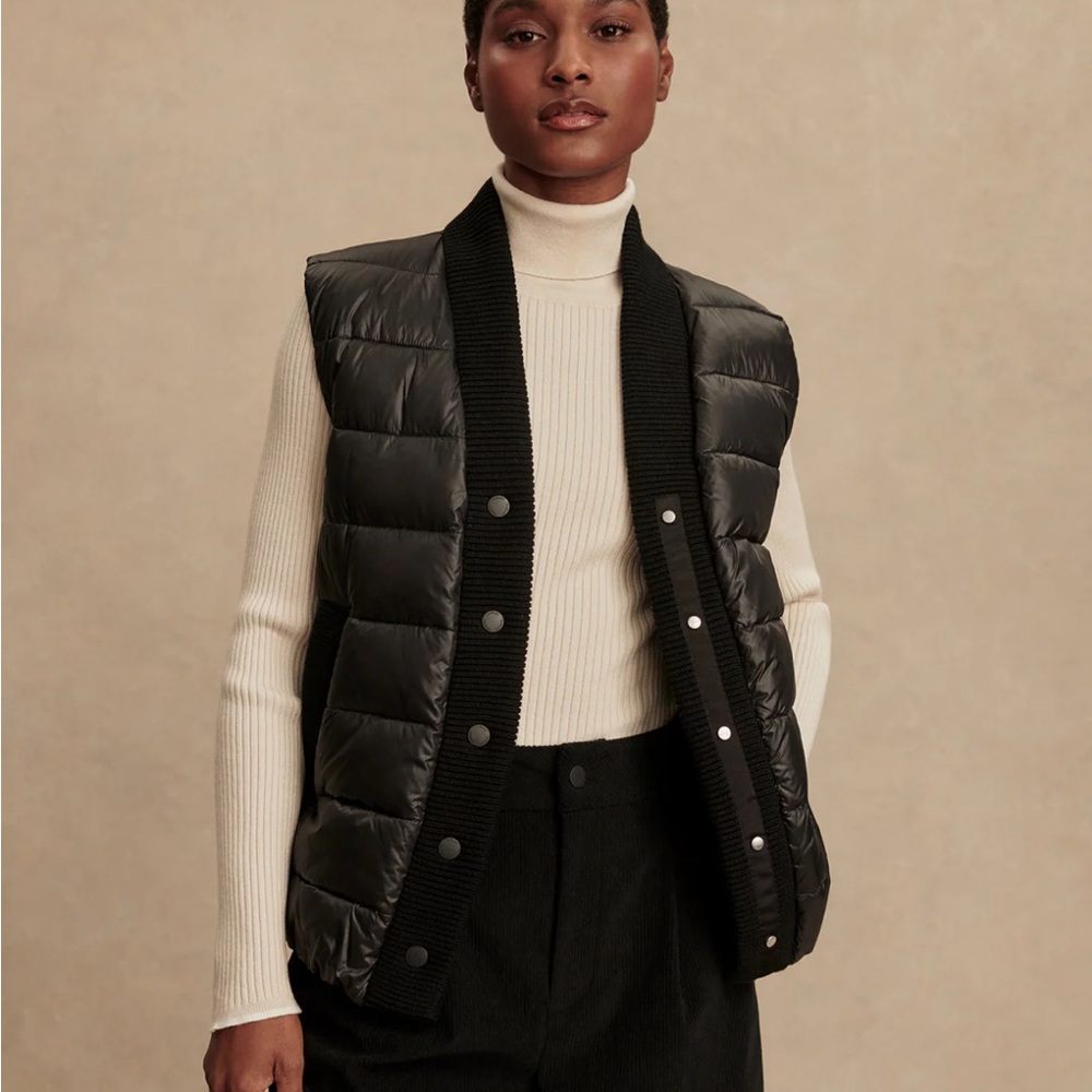 Varley Colwyn Combo Boxy Gilet in Black